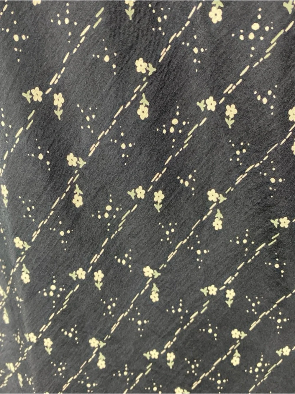 Silk A-line MIDI Skirt Micro Floral All Over Print Earthy Romantic Republic 0 - Picture 3 of 6